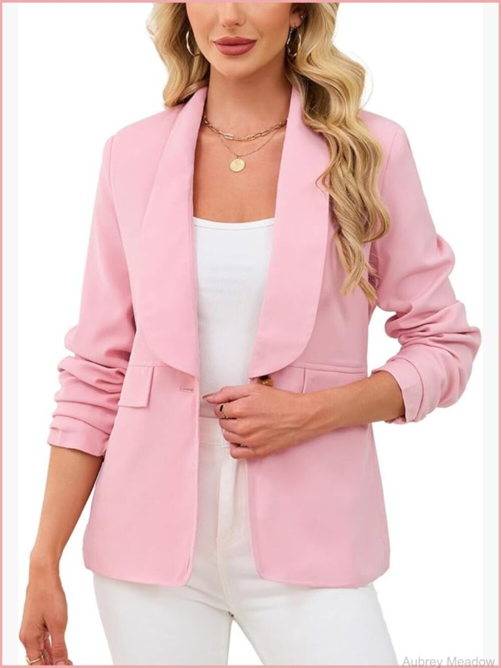 Womens Casual Blazer Long Sleeve Open Front Lapels Business Office Suit Jacket